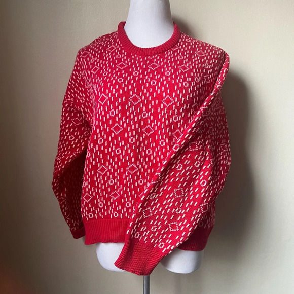 Vintage Bergdorf Goodman Red Sweater, size Large - Picture 2 of 5